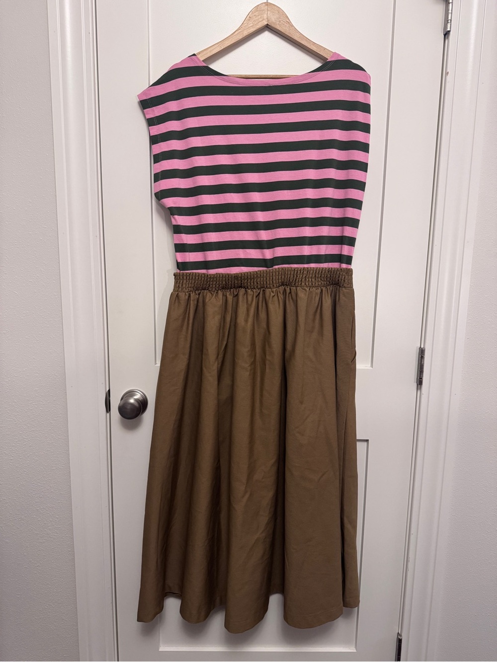 Anthropologie Sleeveless Twofer A-Line Midi Dress w/ pockets NWT L - Picture 5 of 14